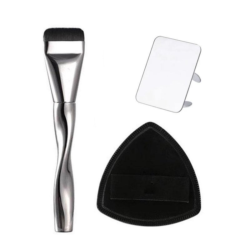 One-line foundation brush set, mask brush, flat-top foundation brush, light and flawless, doesn't absorb too much product, Cangzhou powder puff, color palette